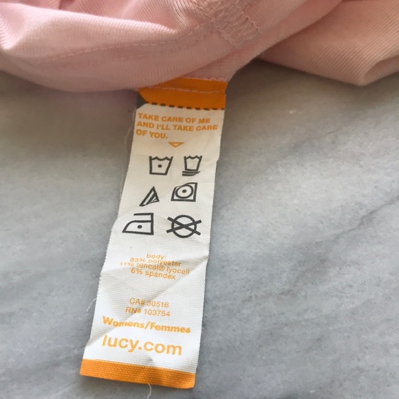 Lucy Short Sleeve Workout Tee, Pink Heather XS - Picture 5 of 8